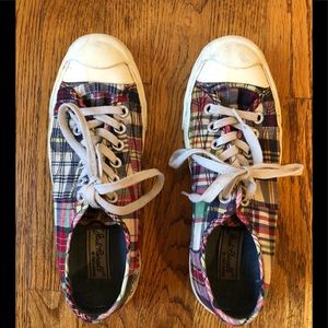 VINTAGE JACK PURCELL CONVERSE MADRAS SNEAKS SZ 7.5